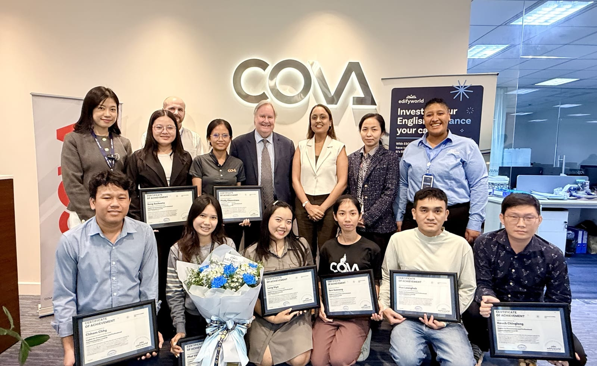 COVA Cambodia junior team completes professional communication training